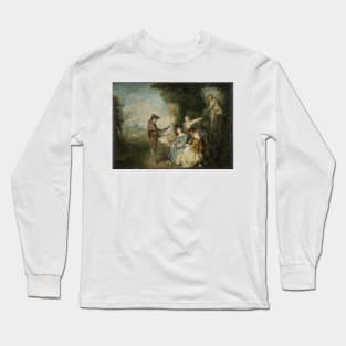 The Love Lesson - Antoine Watteau Long Sleeve T-Shirt